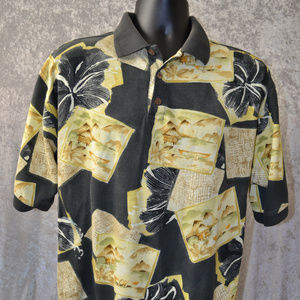 TOMMY BAHAMA HAWAIIAN FLOWER & ISLAND POLO